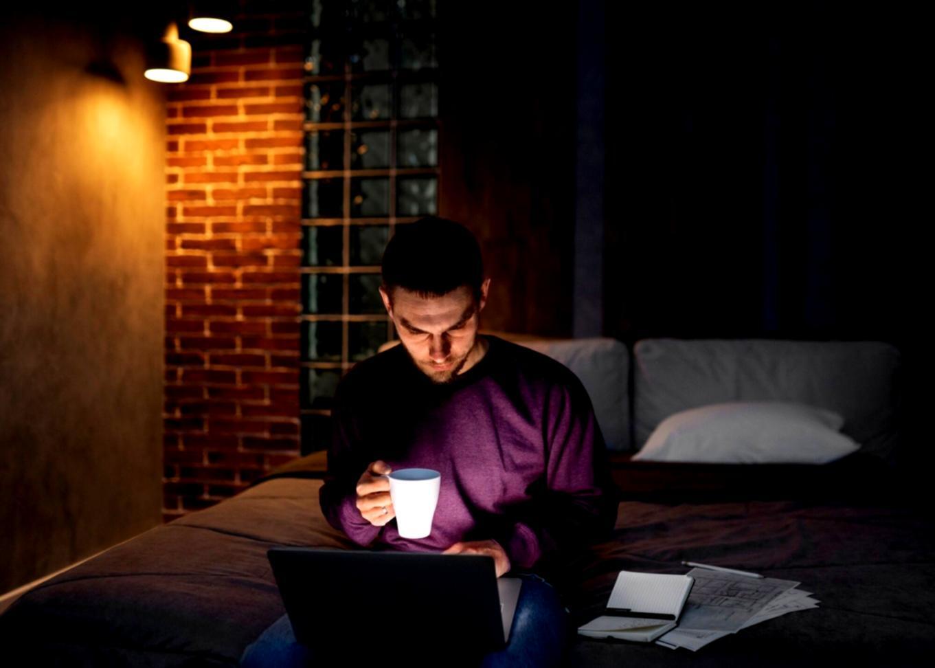 Student reviewing financial planning materials